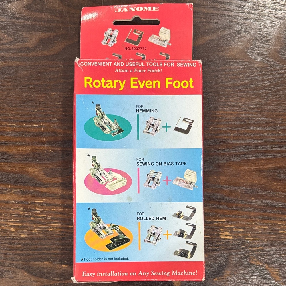Janome Rotary Even Foot Set for Horizontal Rotary Hook Models 3237777